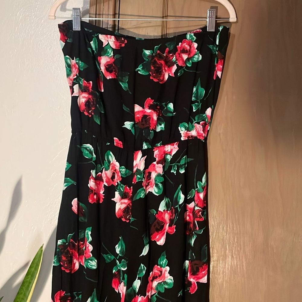 Floral Strapless Romper